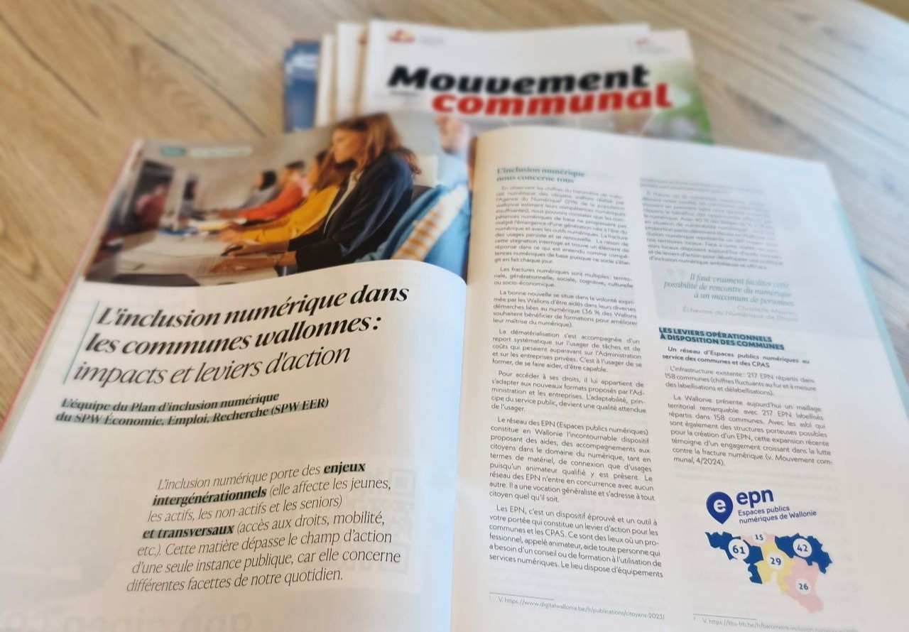 Ill. L’inclusion numérique dans les communes wallonnes : un enjeu essentiel pour la cohésion sociale